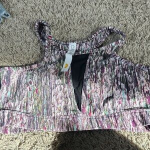 Colorful Striped Sports Bra C&C medium